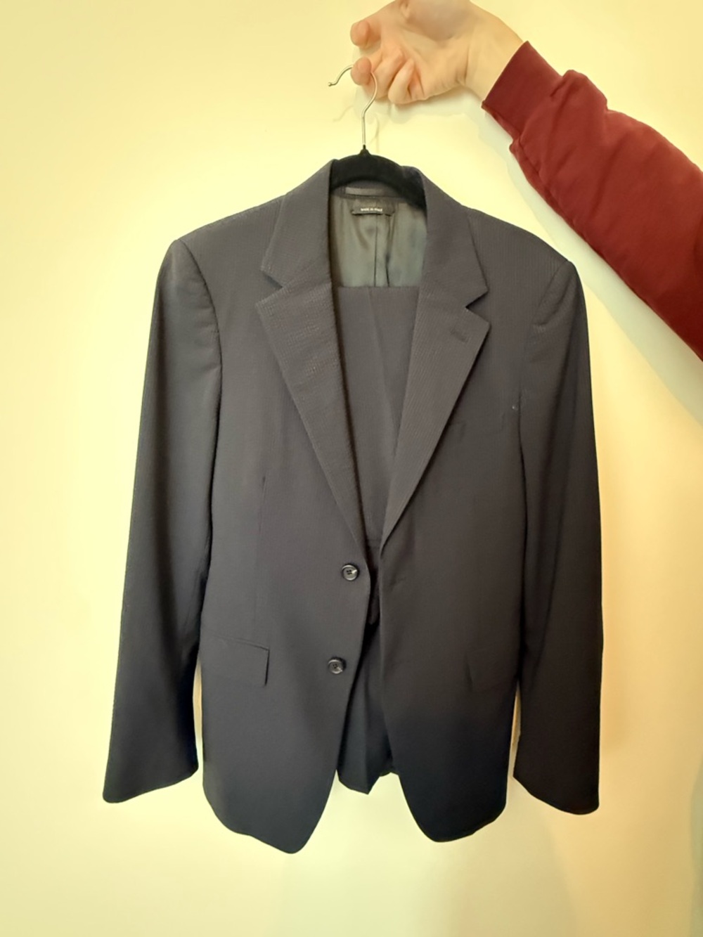 Prada Men's Navy Suit (Vintage) - Seersucker